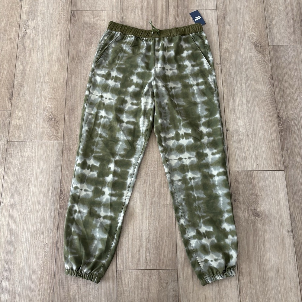 NWT Lands' End Active Jogger‎ Pants Green Tie Dye, Boys Size L 10H-12H
